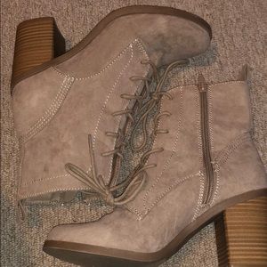 Target suede heeled booties